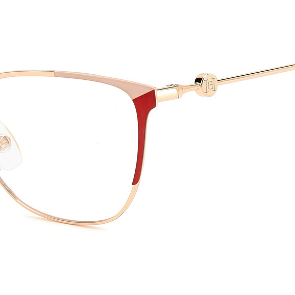 NWT Carolina Herrera HER0116-588-57 Red Gold 57mm Eyeglasses